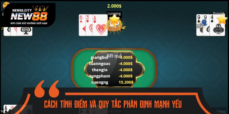 Cách tính điểm chi tiết trong ván