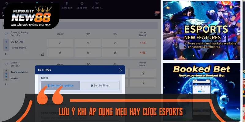 Tổng hợp lưu ý cần nhớ khi vào trận esports