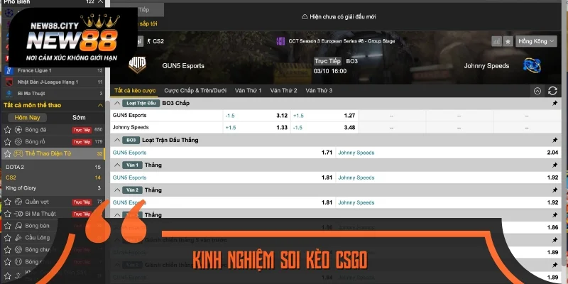 Bí kíp chiến thắng hiệu quả đến 99% khi cược CSGO